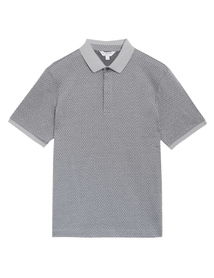 

Autograph Polo de jacquard de algodón premiumMens - Light Grey, Light Grey