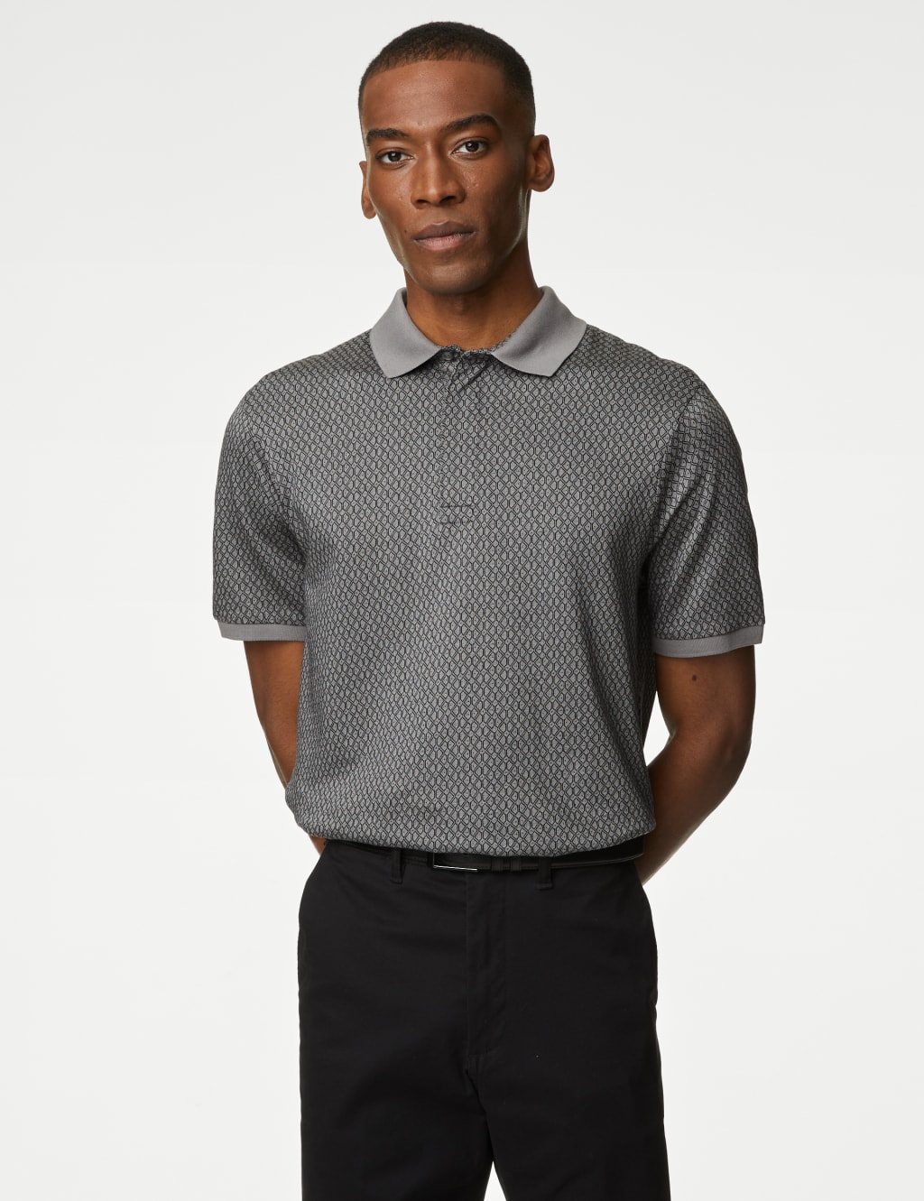 Premium Cotton Jacquard Polo Shirt image 4
