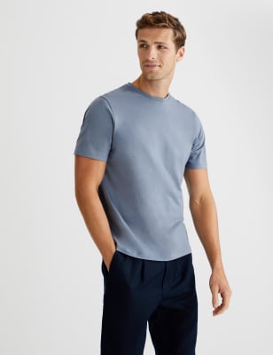 

Mens Autograph Pure Supima® Cotton T-shirt - Medium Blue, Medium Blue