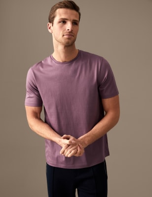 

Mens Autograph Pure Supima® Cotton T-shirt - Dusted Plum, Dusted Plum