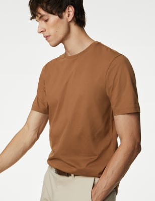 

Mens Autograph T-Shirt aus reiner Supima®-Baumwolle - Chestnut, Chestnut