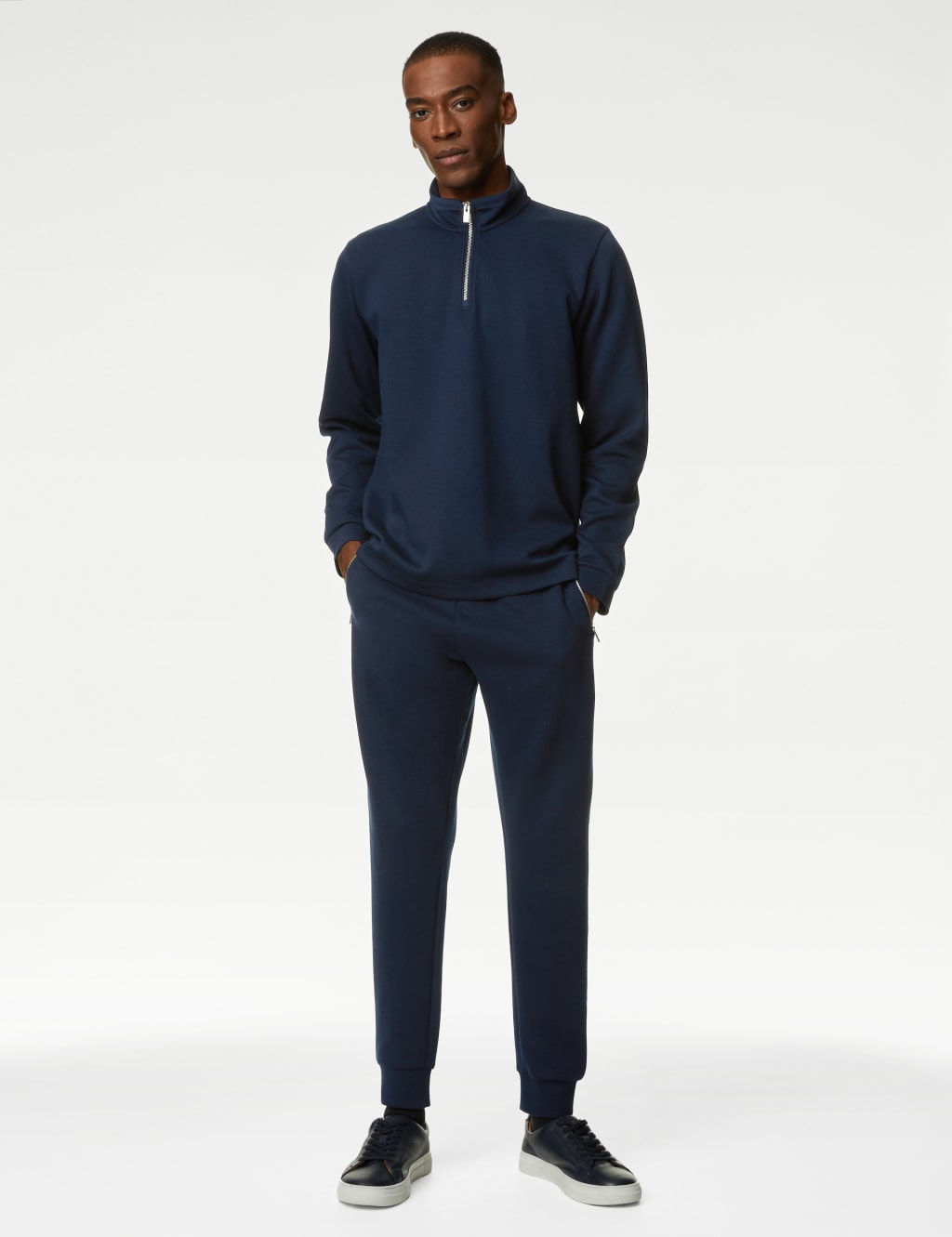Cotton Blend Half Zip Sweatshirt image 3