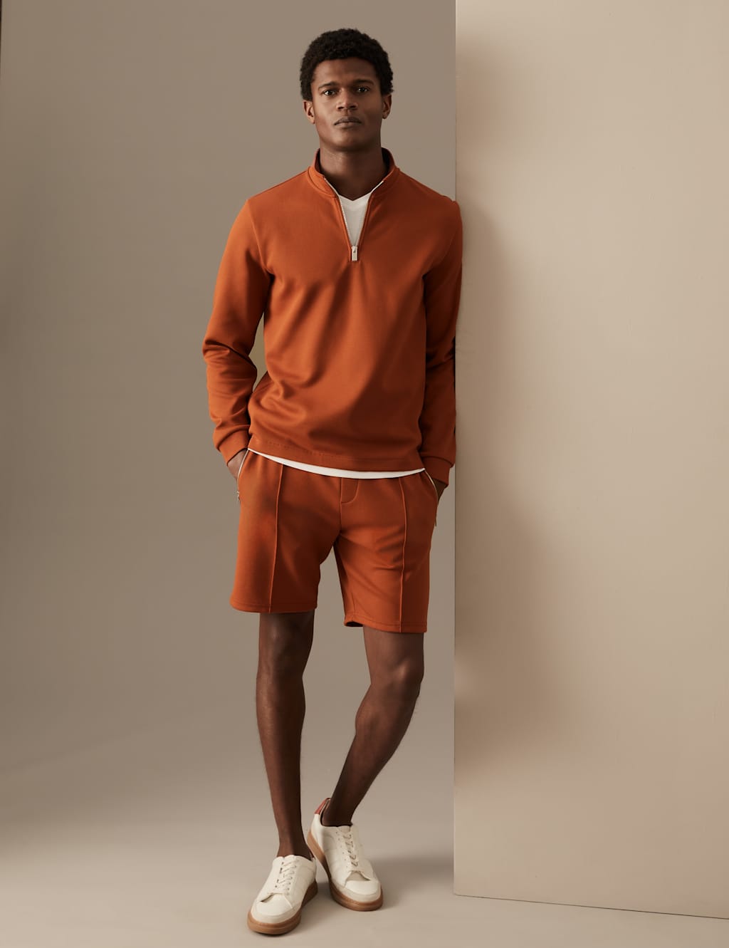 Cotton Blend Half Zip Sweatshirt image 2