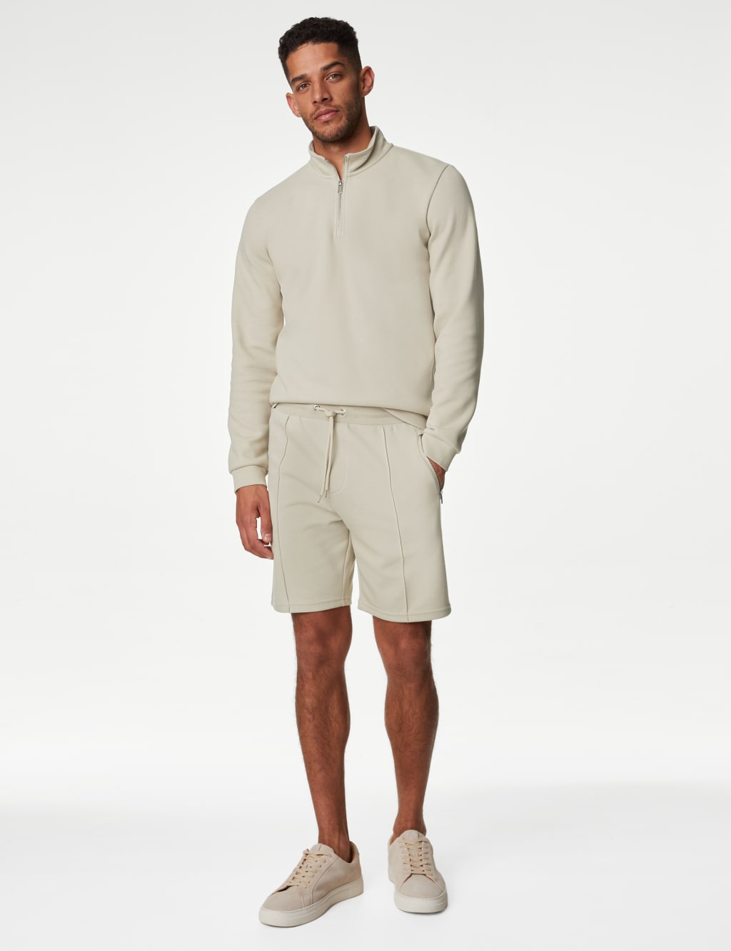 Cotton Blend Half Zip Sweatshirt image 2