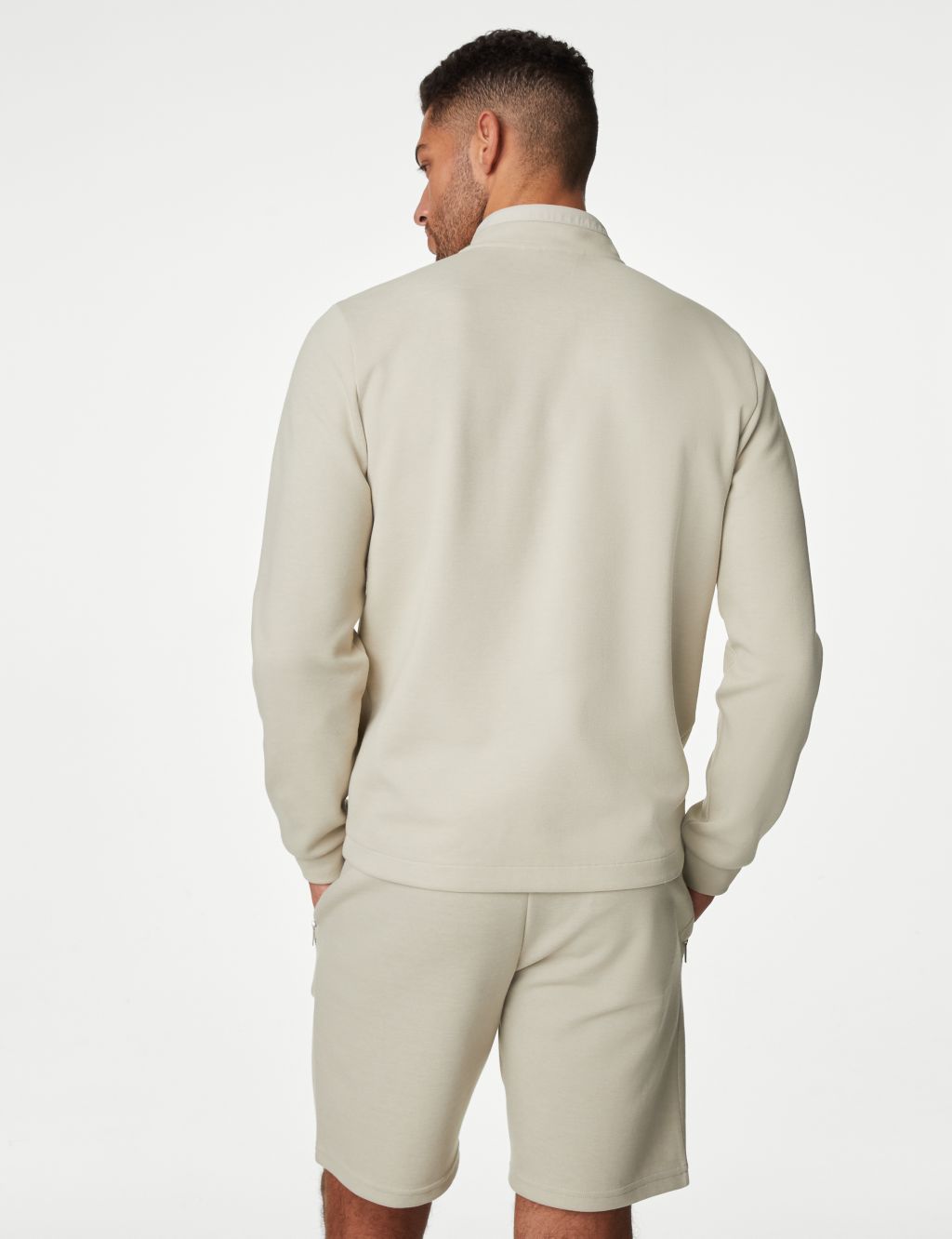 Cotton Blend Half Zip Sweatshirt image 5