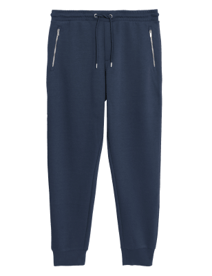 

Mens Autograph Cuffed Cotton Blend Zip Pocket Joggers - Dark Ink, Dark Ink