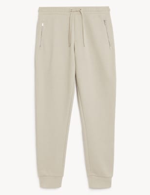 Cuffed Cotton Blend Zip Pocket Joggers, Autograph