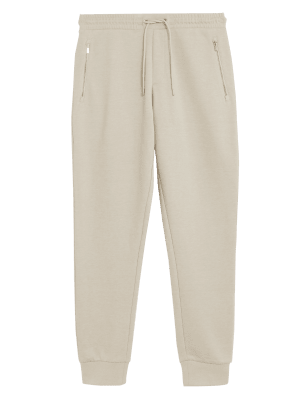 

Mens Autograph Cuffed Cotton Blend Zip Pocket Joggers - Stone, Stone