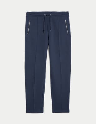 Cotton Blend Zip Pocket Joggers