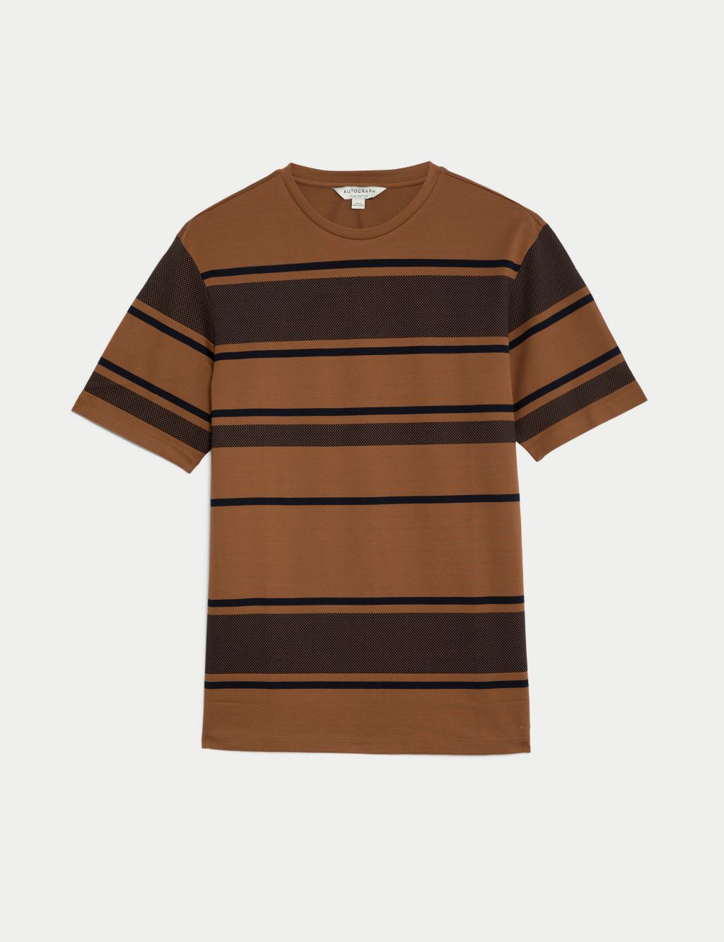 Pure Cotton Striped Textured T-Shirt image 2