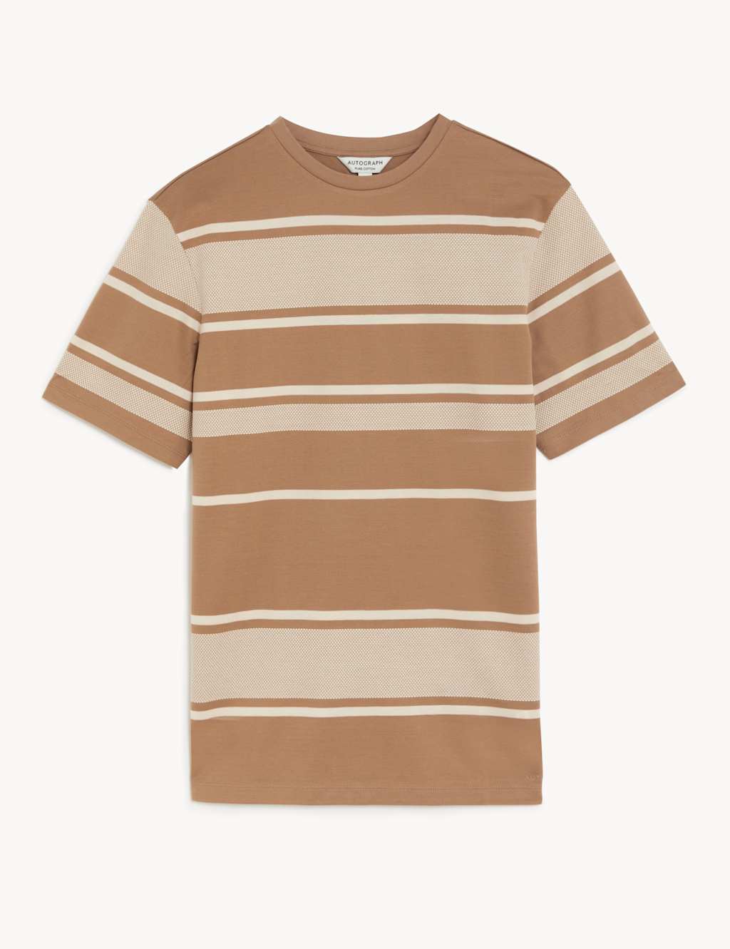 Pure Cotton Striped Textured T-Shirt