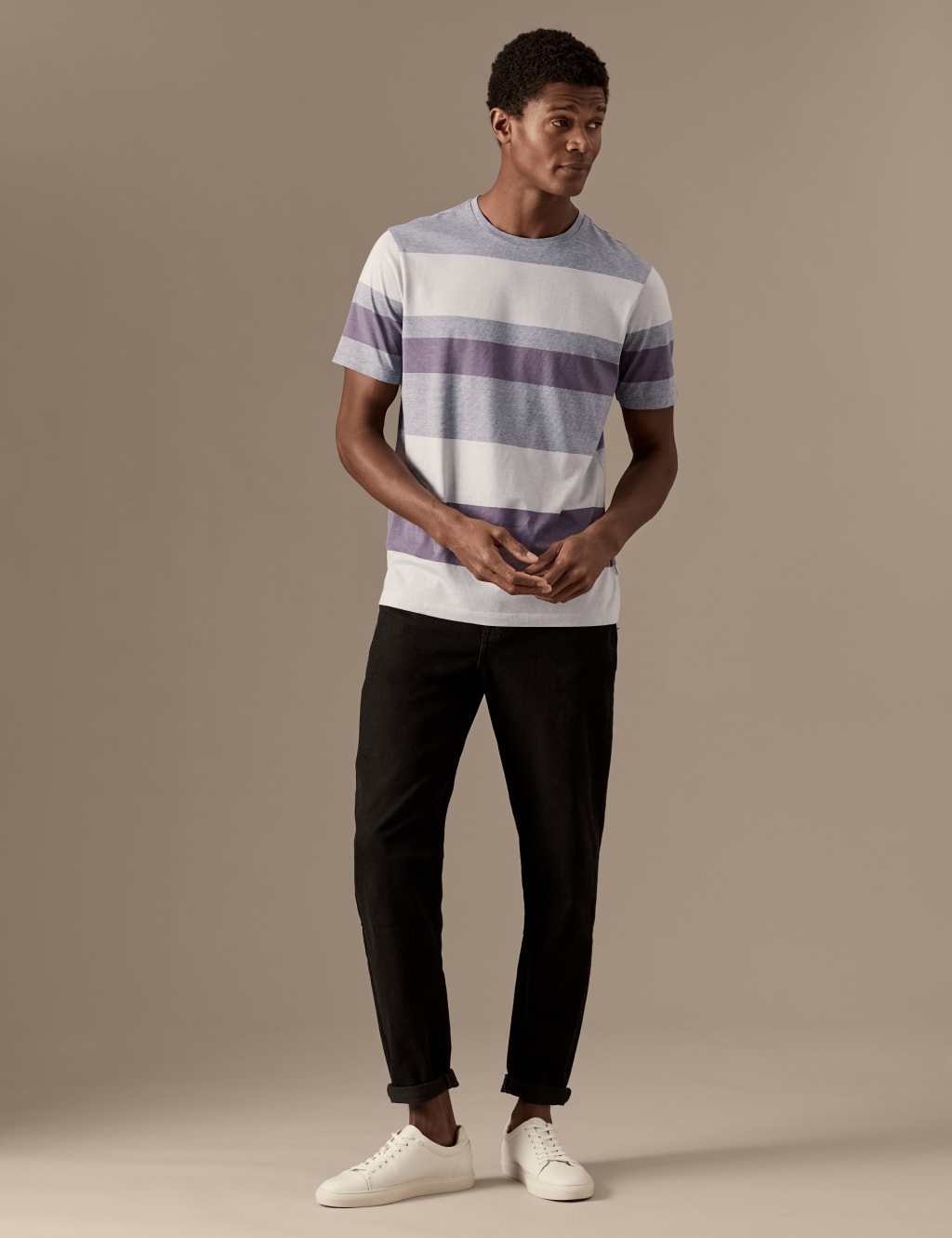 Pure Cotton Striped T-Shirt image 3