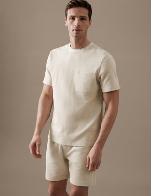 

Autograph Camiseta 100% algodón texturizadaMens - Beige Marl, Beige Marl
