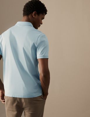 Pure Supima® Cotton Zip Up Polo Shirt
