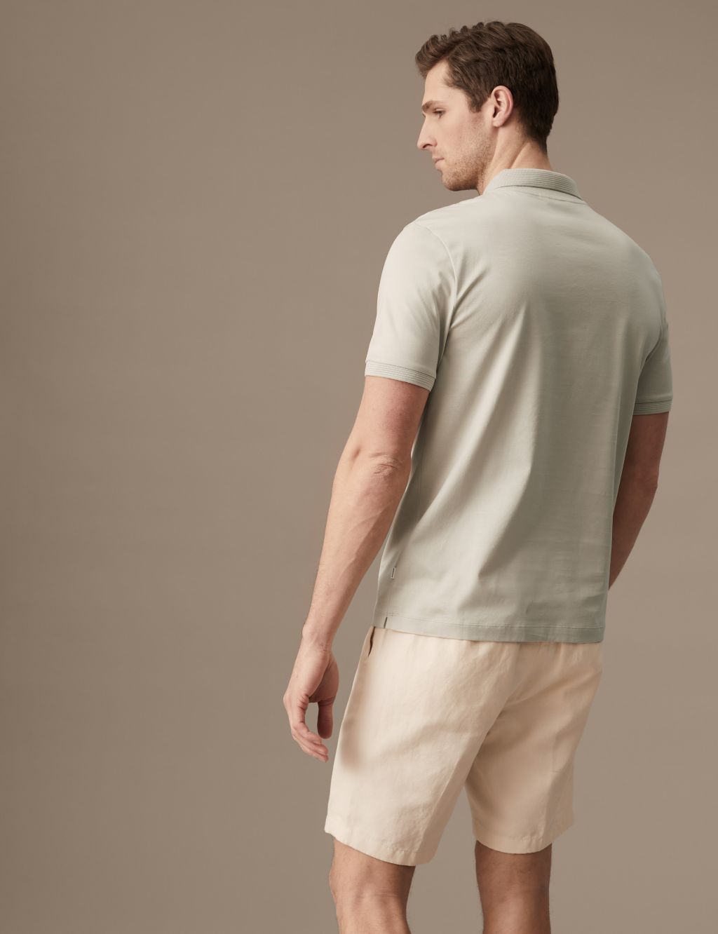 Pure Supima® Cotton Zip Up Polo Shirt image 4