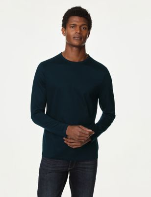 Pure Supima® Cotton Long Sleeve T-Shirt - HU