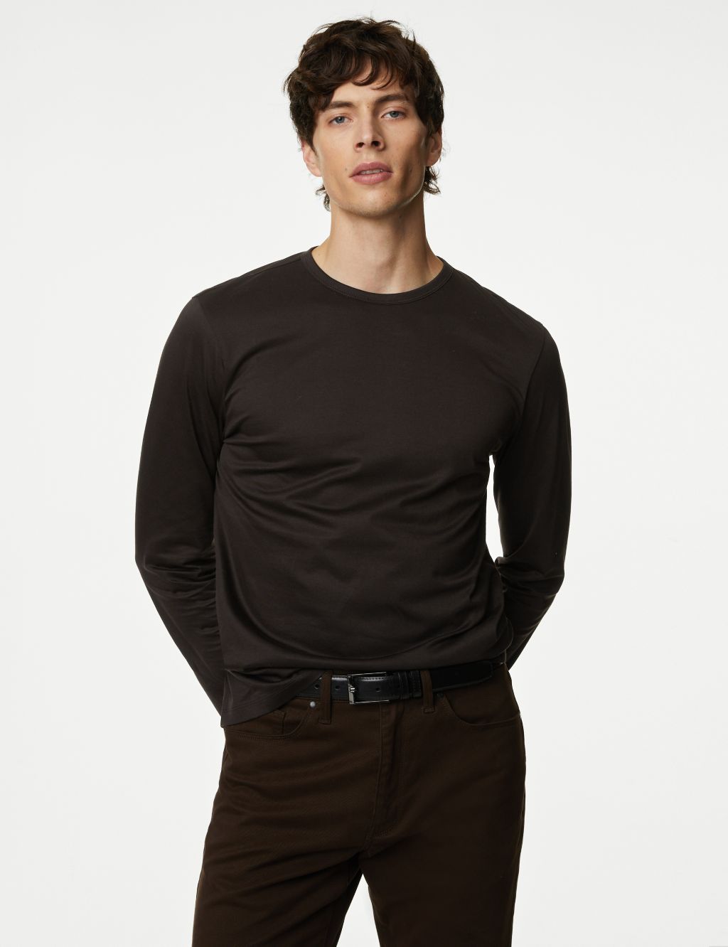 Pure Supima® Cotton Long Sleeve T-Shirt image 4