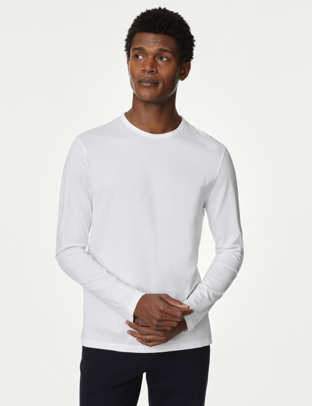 Pure Supima® Cotton Long Sleeve T-Shirt image 3