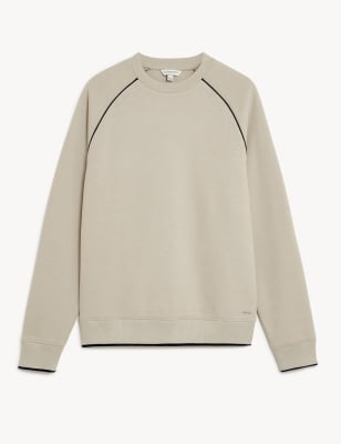 

Mens Autograph Cotton Blend Crew Neck Sweatshirt - Stone, Stone