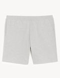 Textured Pure Cotton Jersey Shorts