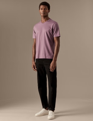 

Mens Autograph Pure Supima® Cotton V-Neck T-Shirt - Dusted Plum, Dusted Plum