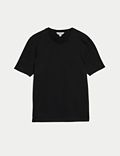 T-Shirt με λαιμόκοψη V από 100% βαμβάκι Supima®