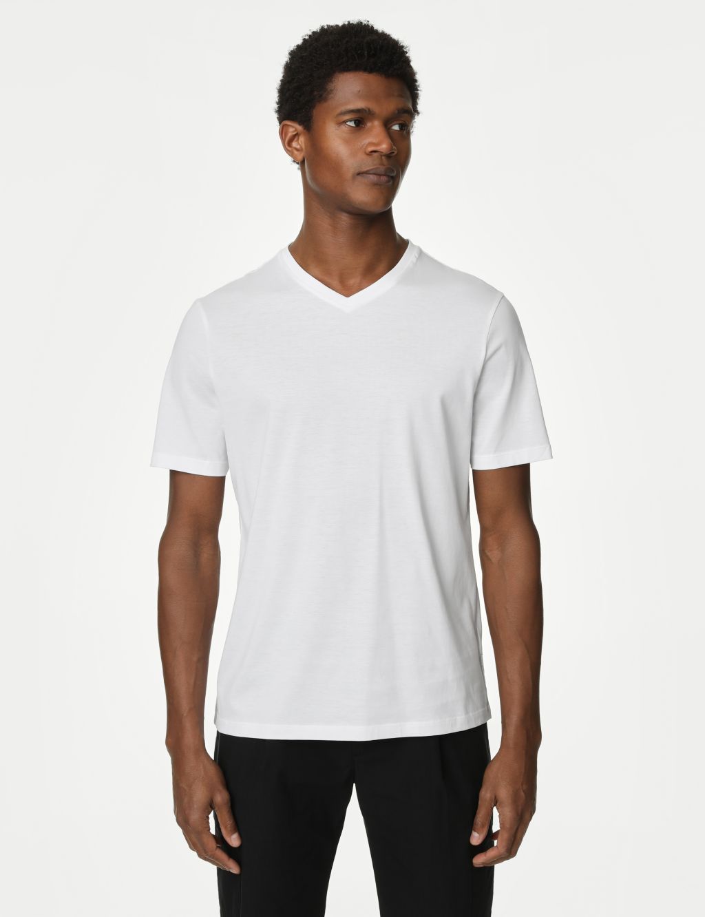 Pure Supima® Cotton V-Neck T-Shirt image 1