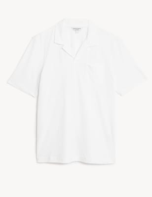 Linen Blend Revere Polo Shirt