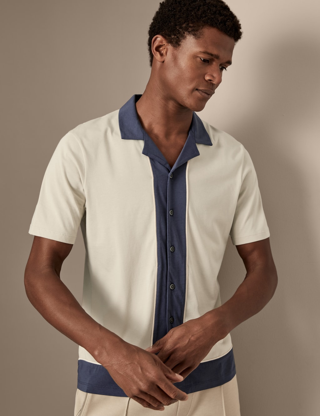 Pure Supima® Cotton Colour Block Polo Shirt image 2