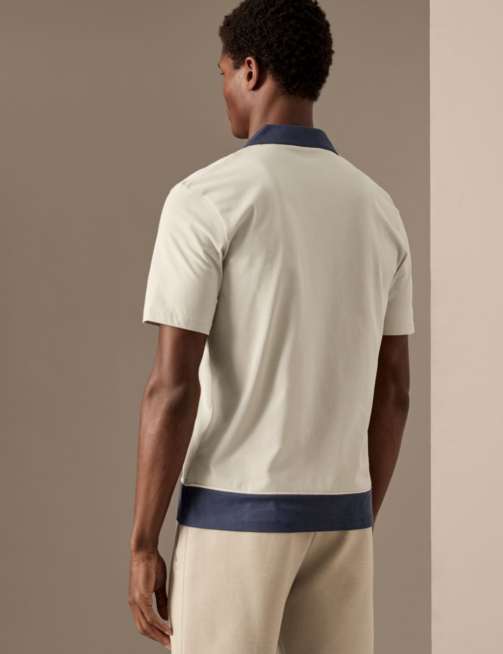 Pure Supima® Cotton Colour Block Polo Shirt image 4