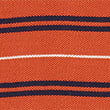 Pure Cotton Double Stripe Polo Shirt - darkorange