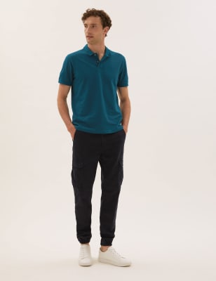 

Mens M&S Collection Pure Cotton Pique Polo Shirt - Teal, Teal