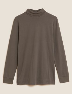 M&S Mens Brushed Cotton Long Sleeve T-Shirt