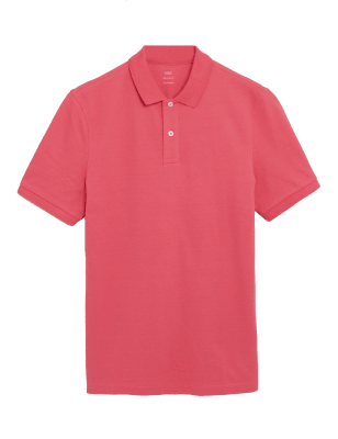 

M&S Collection Polo de piqué 100% algodónMens - Pink, Pink