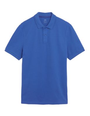 

Mens M&S Collection Pure Cotton Pique Polo Shirt - Cobalt, Cobalt