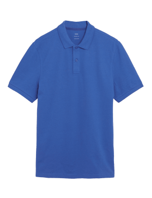 

Mens M&S Collection Pure Cotton Pique Polo Shirt - Cobalt, Cobalt