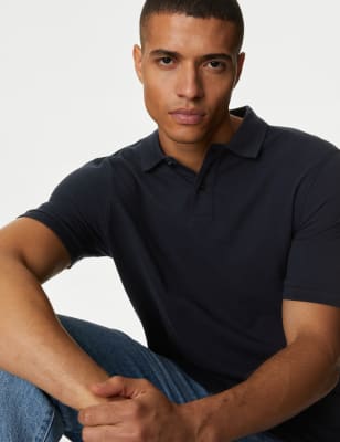 Pure Cotton Pique Polo Shirt