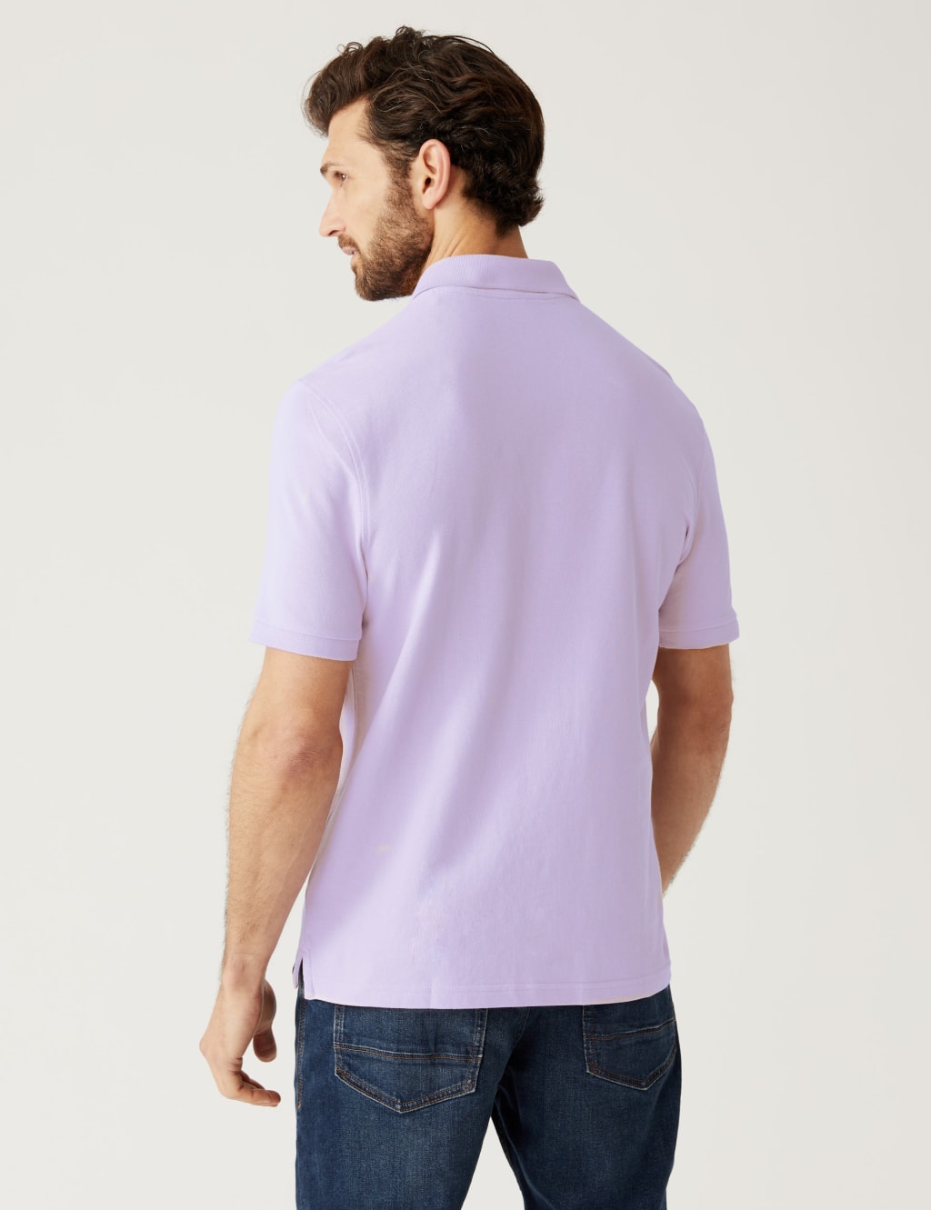 Pure Cotton Pique Polo Shirt image 3