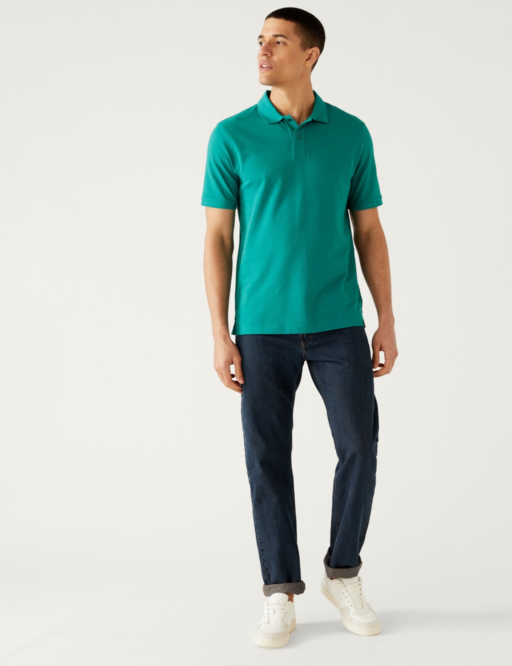 Pure Cotton Pique Polo Shirt image 1