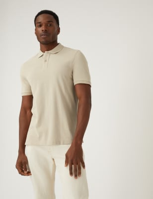 

M&S Collection Polo de piqué 100% algodónMens - Beige, Beige