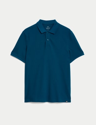 

M&S Collection Polo de piqué 100% algodónMens - Teal, Teal