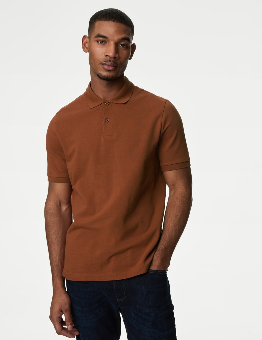 Pure Cotton Pique Polo Shirt