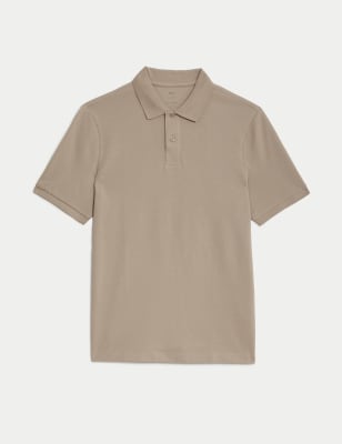 Pure Cotton Pique Polo Shirt