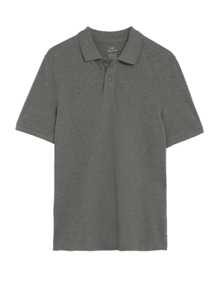 

M&S Collection Polo de piqué 100% algodónMens - Grey, Grey