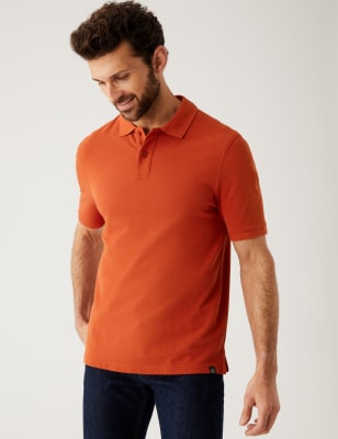 

Mens M&S Collection Pure Cotton Pique Polo Shirt - Copper, Copper