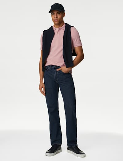 Slim Fit Pure Cotton Pique Polo Shirt