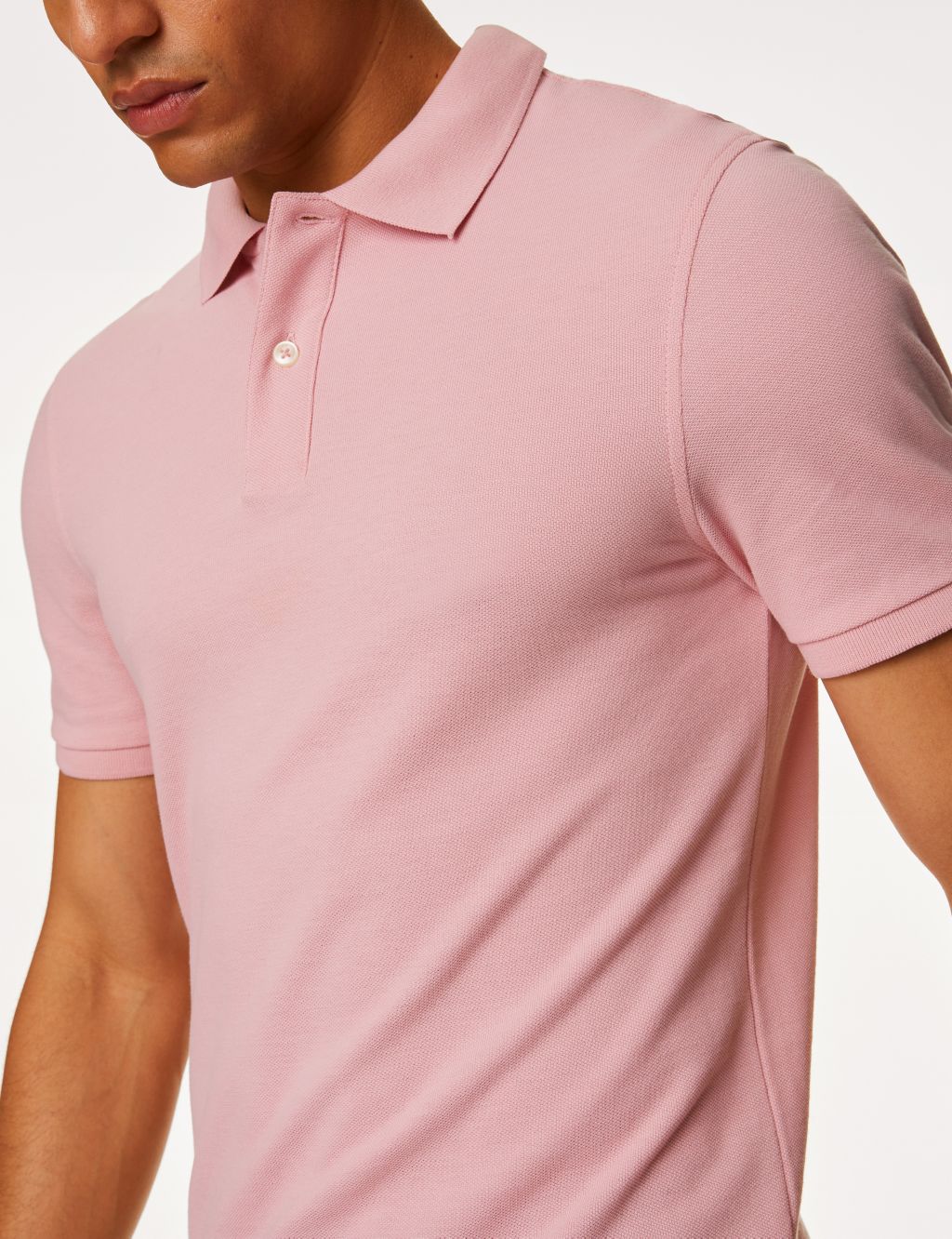 Slim Fit Pure Cotton Pique Polo Shirt image 3