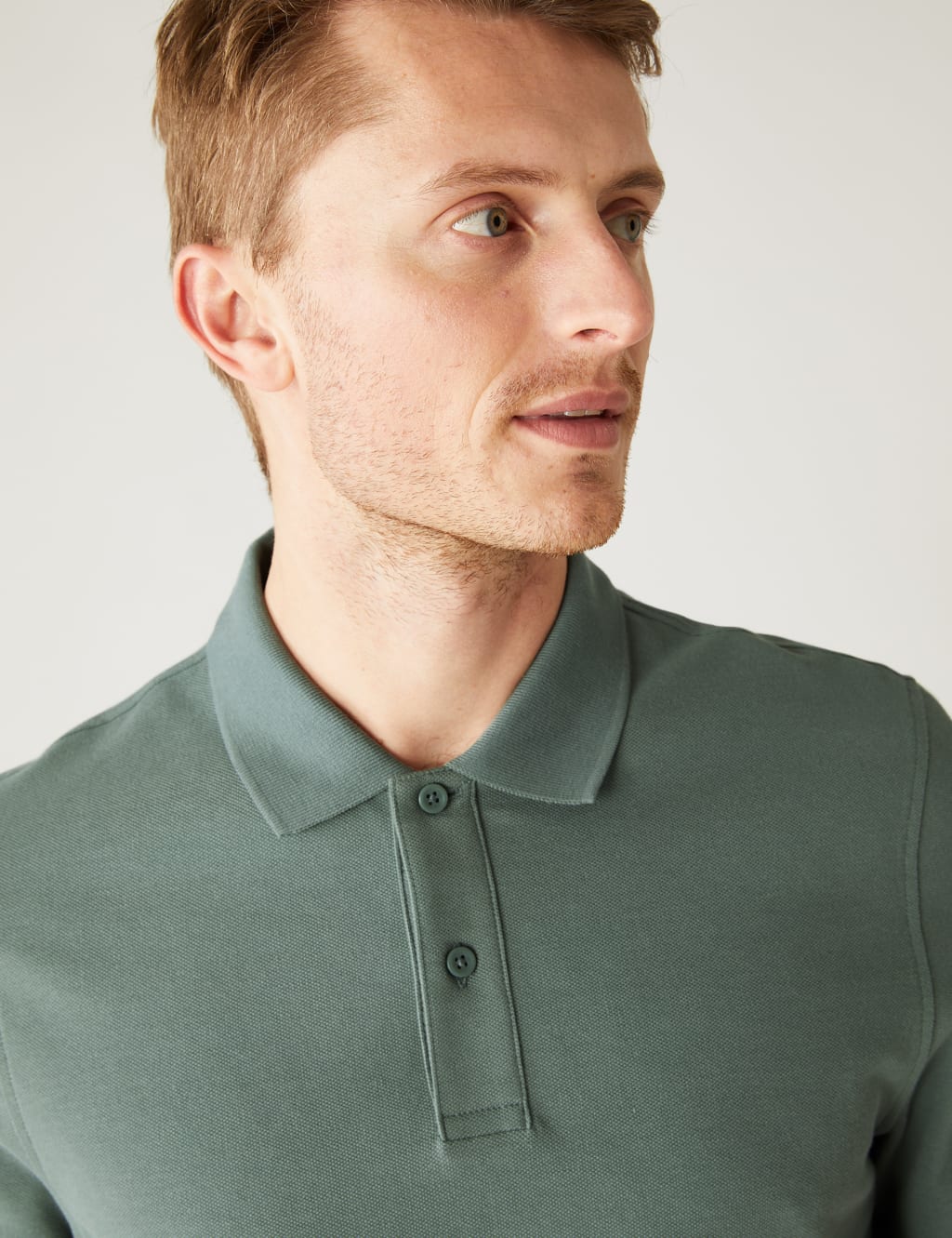 Slim Fit Pure Cotton Pique Polo Shirt image 4