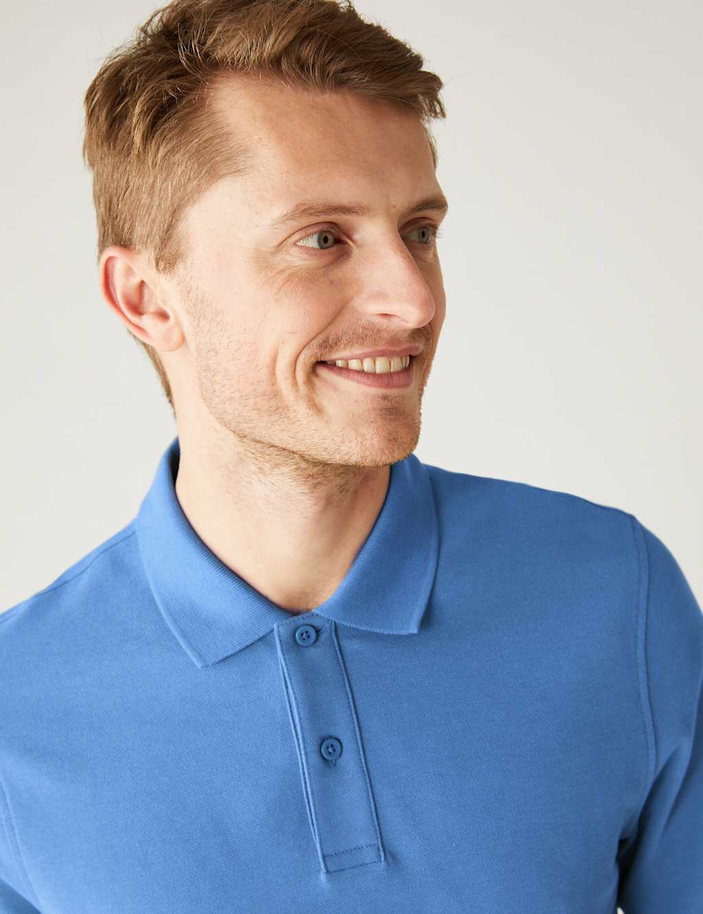 Slim Fit Pure Cotton Pique Polo Shirt image 3