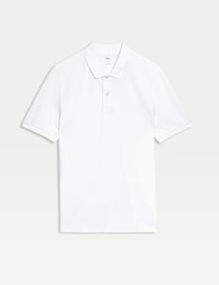 Slim Fit Pure Cotton Pique Polo Shirt M&S HK